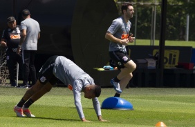 Richard e Boselli durante treino desta terça-feira