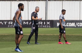 Everaldo, Tiago Nunes e Pedrinho no CT Joaquim Grava