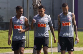 Matheus Dav, Sidcley e Luan no CT Joaquim Grava nesta sexta