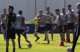 Elenco do Corinthians durante o ltimo treino antes de encarar o Ituano