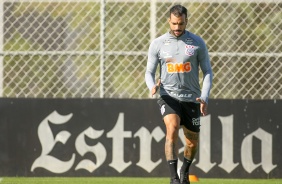 Michel Macedo no treinamento desta quarta-feira no CT Joaquim Grava