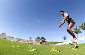 Treino da manh desta quarta-feira no CT Joaquim Grava