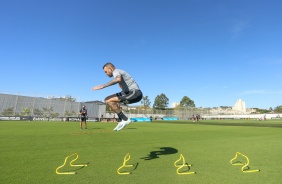 Treino da manh desta quarta-feira, no CT