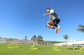 Treino da manh desta quarta-feira, no CT