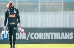 Goleiro Cssio no CT Joaquim Grava em dia de testes fsico