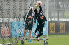 Cssio no treino desta quinta-feira no CT