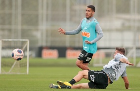 Gabriel no treino desta sexta-feira no CT Joaquim Grava