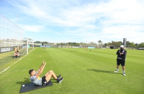 Gabriel no treino desta sexta-feira no CT Joaquim Grava