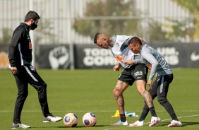 Luan no treino desta quinta-feira no CT