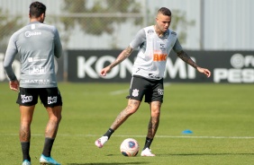 Luan no treino desta quinta-feira no CT
