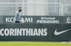 Luan no treino desta sexta-feira no CT Joaquim Grava