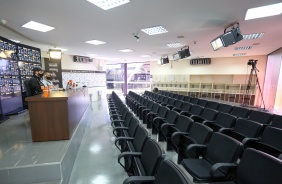 Tudo pronto para a entrevista coletiva