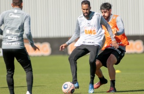 Everaldo e Bruno neste sábado de treinos no CT Joaquim Grava