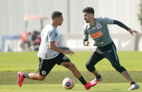 Gabriel no treino na manh desta segunda-feira 06 no CT Joaquim Grava