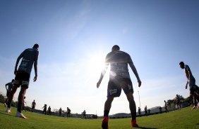 Jogadores no treino na manh desta segunda-feira 06 no CT Joaquim Grava