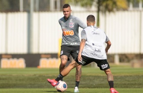 Luan e Gabriel no treino na manh desta segunda-feira 06 no CT Joaquim Grava