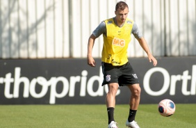 Jogadores no treino desta quarta-feira no CT Joaquim Grava