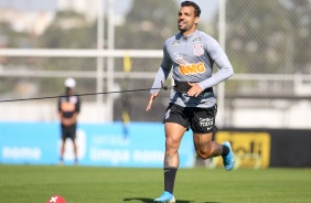 Jogadores no treino da manh desta segunda-feira (13), no CT Dr. Joaquim Grava