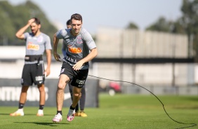 Jogadores no treino da manh desta segunda-feira (13), no CT Dr. Joaquim Grava