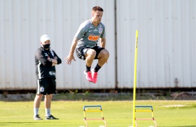 Jogadores no treino da manh desta segunda-feira (13), no CT Dr. Joaquim Grava