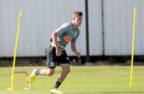 Jogadores no treino da manh desta segunda-feira (13), no CT Dr. Joaquim Grava