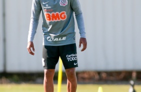 Jogadores no treino da manh desta segunda-feira (13), no CT Dr. Joaquim Grava