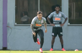 Fagner na atividade da manh deste sbado (18), no CT Dr. Joaquim Grava