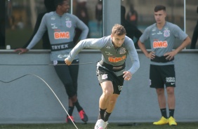 Jogadores na atividade da manh deste sbado (18), no CT Dr. Joaquim Grava