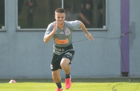 Jogadores na atividade da manh deste sbado (18), no CT Dr. Joaquim Grava