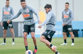 Gabriel no treino da tarde desta quarta-feira no CT Dr. Joaquim Grava