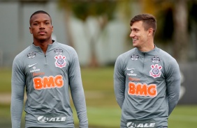 Gabriel no treino da tarde desta quarta-feira no CT Dr. Joaquim Grava