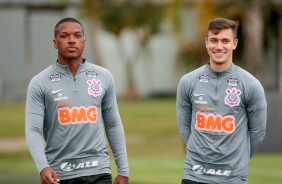 Gabriel no treino da tarde desta quarta-feira no CT Dr. Joaquim Grava