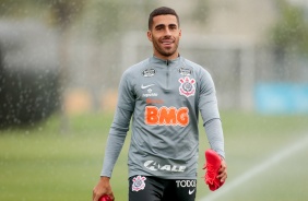 Gabriel no treino da tarde desta quarta-feira no CT Dr. Joaquim Grava