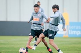 Gabriel no treino da tarde desta quarta-feira no CT Dr. Joaquim Grava