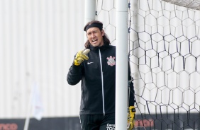 Cssio no ltimo treino do Corinthians antes do jogo contra o Mirassol