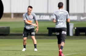 Volante Ramiro no ltimo treino do Corinthians antes do jogo contra o Mirassol