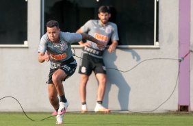 Jogadores na atividade da tarde desta segunda-feira (03), no CT Dr. Joaquim Grava