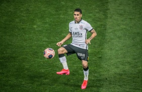 Gabriel durante jogo contra o Palmeiras, pela final do Paulistão 2020