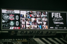 Telo da Arena Corinthians durante clssico contra o Palmeiras