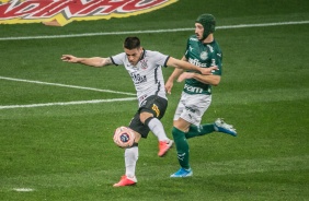 Volante Ramiro durante jogo contra o Palmeiras, pela final do Paulistão 2020
