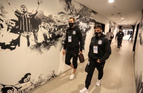 Fagner e Walter no empate com Palmeiras na Arena Corinthians pela final do Campeonato Paulista