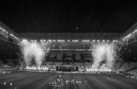 Festa nas arquibancadas da Arena Corinthians pela final do Paulistão 2020
