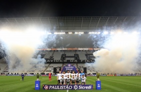Foto oficial na Arena Corinthians pela final do Campeonato Paulista
