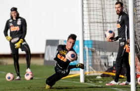 Doneli no treino desta quinta-feira no CT Joaquim Grava