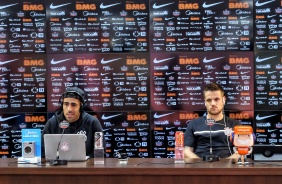 Gabriel e Ramiro na coletiva desta quinta-feira