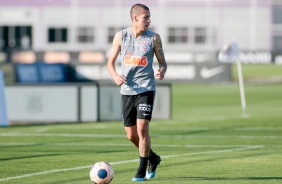 Gabriel Pereira no treino desta quinta-feira no CT Joaquim Grava