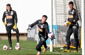 Guilherme no treino desta quinta-feira no CT Joaquim Grava