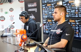 Ramiro e Gabriel na coletiva desta quinta-feira