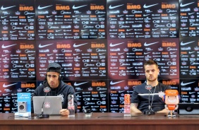 Ramiro e Gabriel na coletiva desta quinta-feira