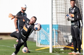 Walter no treino desta quinta-feira no CT Joaquim Grava